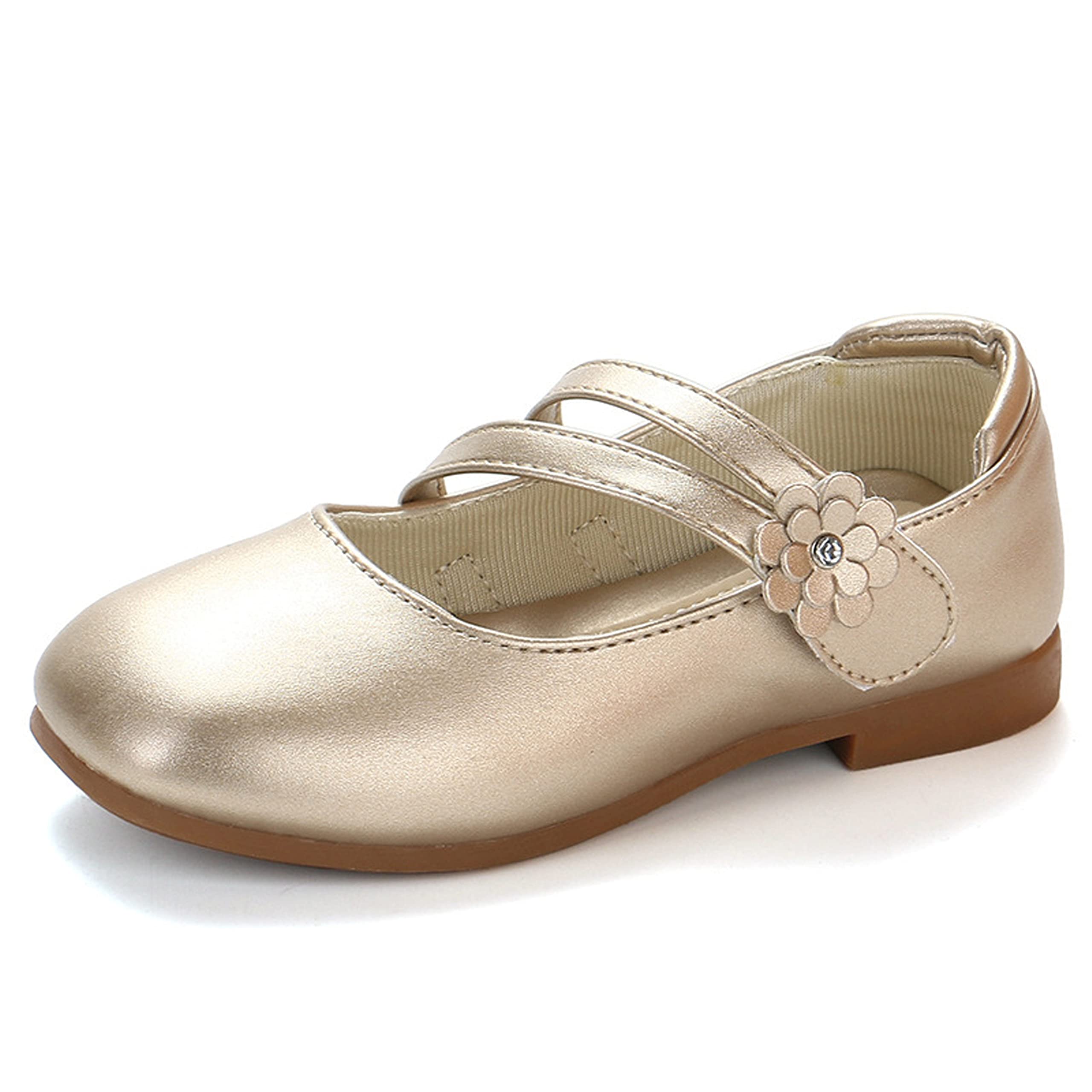 YOSICIL Mary Jane Mädchen-Schuhe, gold, Größe 26, festlich, casual, Hochzeit, Geburtstag, Weihnachten, Halloween, Geschenk