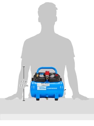 Güde Kompressor Airpower 190/08/6, 1100W, 6L, 8 bar, 145 l/min, ölfrei, Druckminderer, Manometer, Zubehör 6-tlg., Note Sehr Gut
