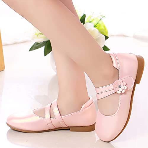 New front Mädchen Mary Jane Prinzessin Strap Flache Ballerinas Flache Schul Schuhe Kinder Elegante Cosplay Schuhe Partys Hochzeiten Klett Sandalen Fest Fasching Geburtstag Halloween Rosa 29
