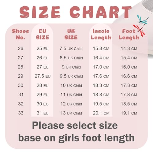 Cheerful Mario Mädchen Mary Jane Schuhe Kleinkinder Prinzessinnenschuhe Ballerinas Kleid Schuhe Weiß-B 30 EU