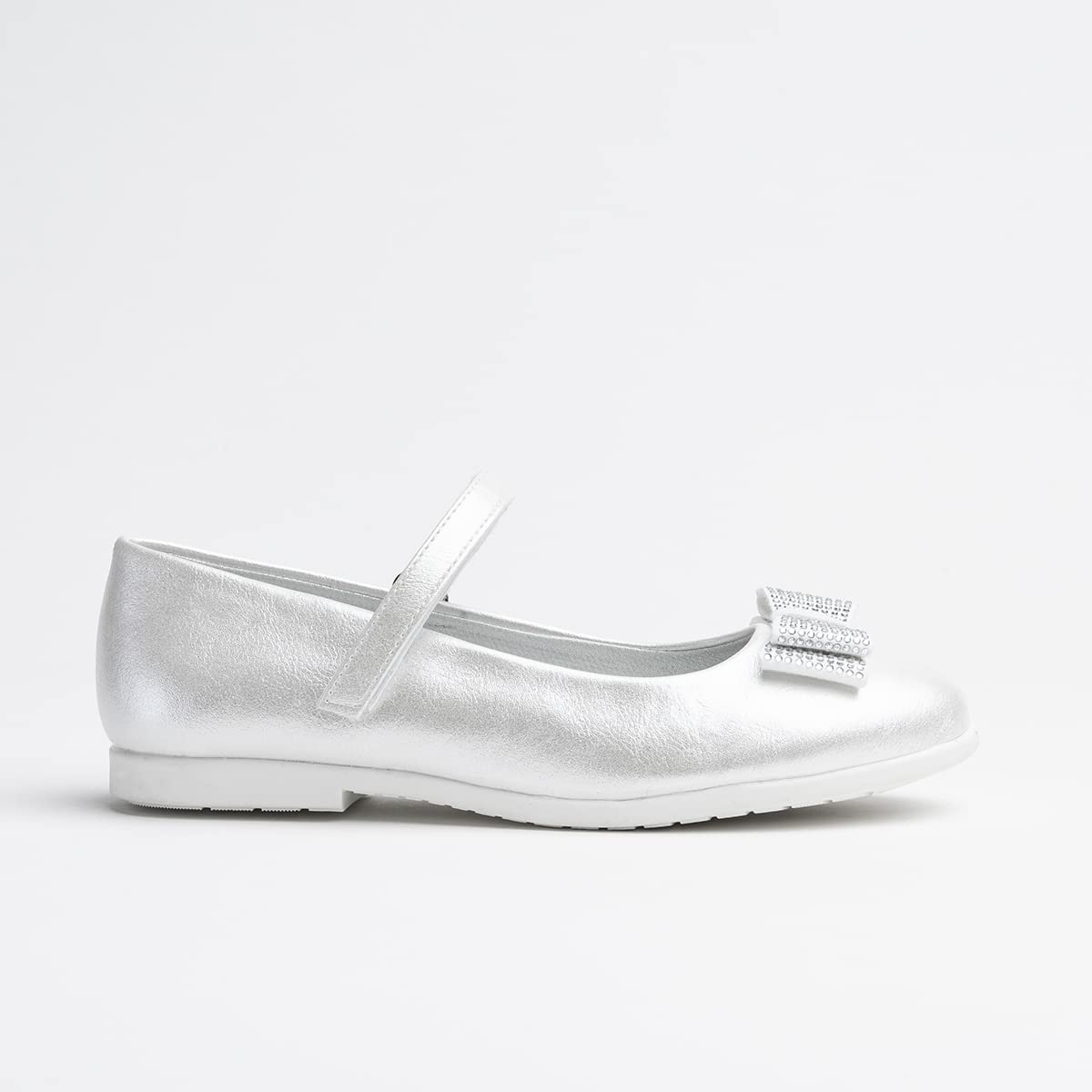 WK Mary Jane für Mädchen mit Lederinnensohle | Kommunionschuhe mit Klettverschluss | Ballerinas für Prinzessin | Schuhe für Hochzeitskleider