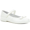 Wojtyłko WK Mary Jane Mädchen mit Klettverschluss | Ballerinas für Prinzessin | Kommunionschuhe | Riemchenballerina mit Lederinnensohle