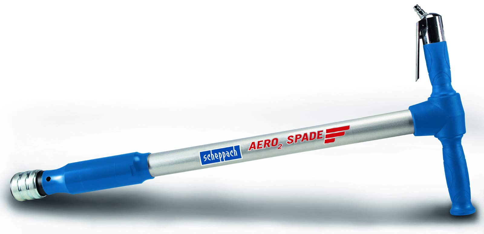 Scheppach Druckluft-Spaten Aero²Spade, 27 J, 6,3 bar, Schnellwechselsystem, inkl. 5 Aufsätze, Kombi-Drucklufthammer/Meißel