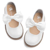 FUPPIA Mary Jane Schuhe für Kleinkinder, Mädchen, Schuluniform, Schuhe, Hochzeit, Party, lässig, weiches Gehen, weiß, 25 EU