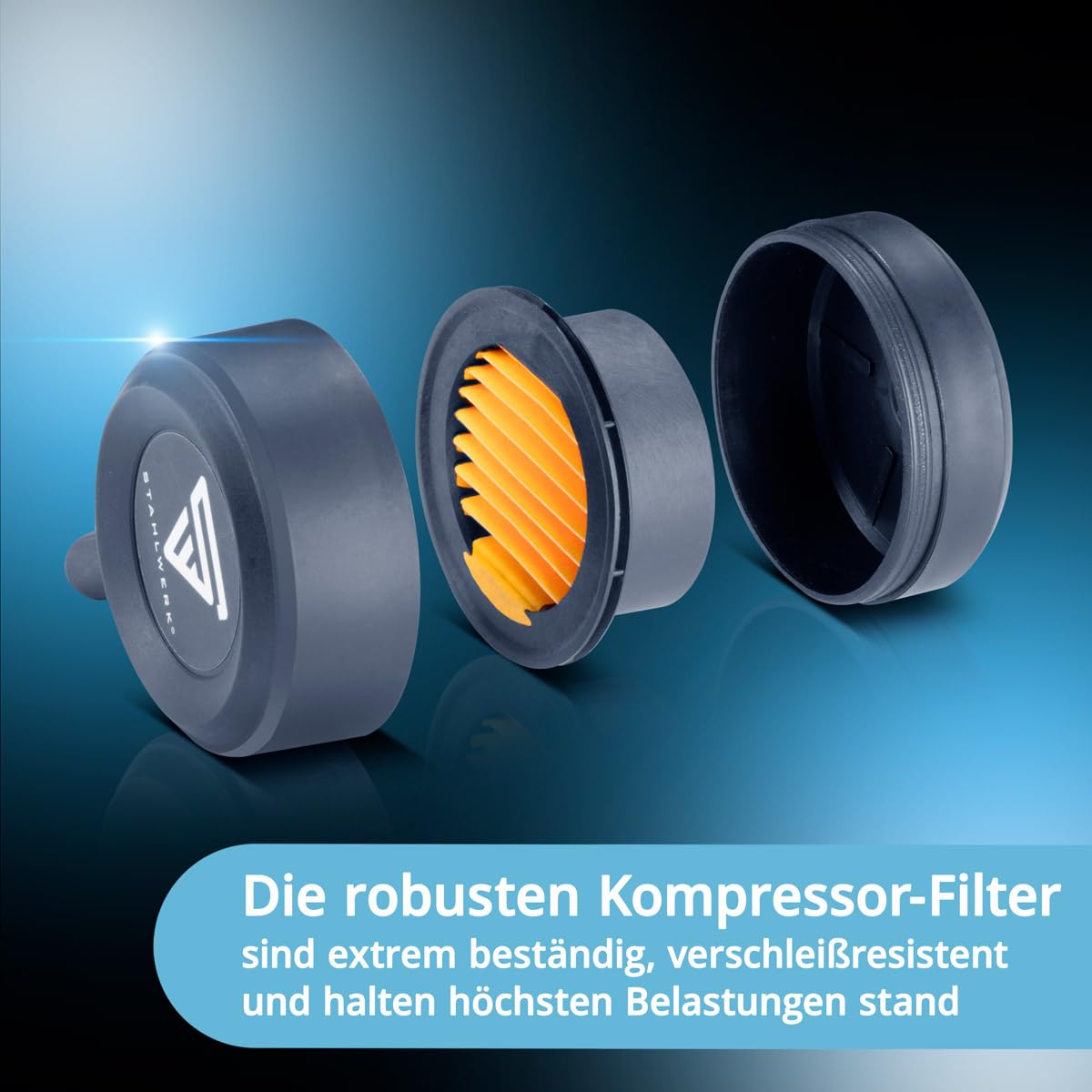 STAHLWERK Silent Kompressor ST-310 Pro, 30L, 2,1PS, 1,6kW, 210 l/min, 10 bar, ölfrei, leise, Brushless-Motor