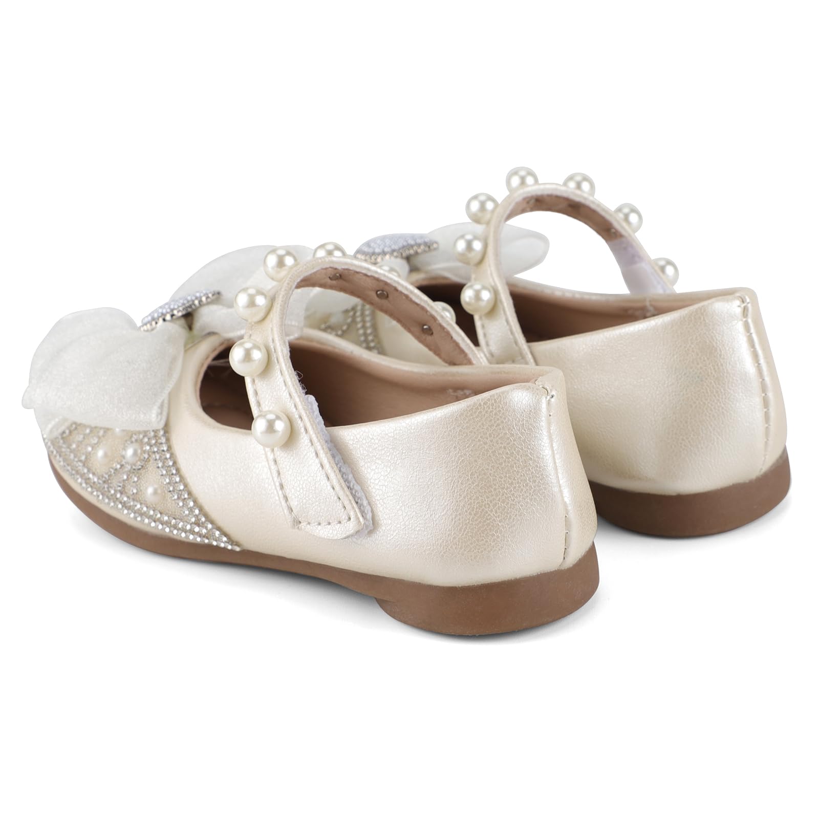Cheerful Mario 1-5 Jahre Ballerina Schuhe Mädchen Prinzessin Mary Jane Schuhe Für Baby Kleinkinder Mädchen Nachahmungsperle Weiß 23 EU