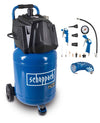 Scheppach HC35V Kompressor, 1500W, 30L, 10 bar, 180 l/min, ölfrei, stehend, mit Druckminderer, 2 Kupplungen & 14-tlg Zubehör