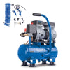 Scheppach HC08Si Silent Kompressor, 6L, 1,5PS/1100W, 162 l/min, 8 bar, ölfrei, wartungsarm, 67 dB, inkl. 14-tlg. Zubehörset