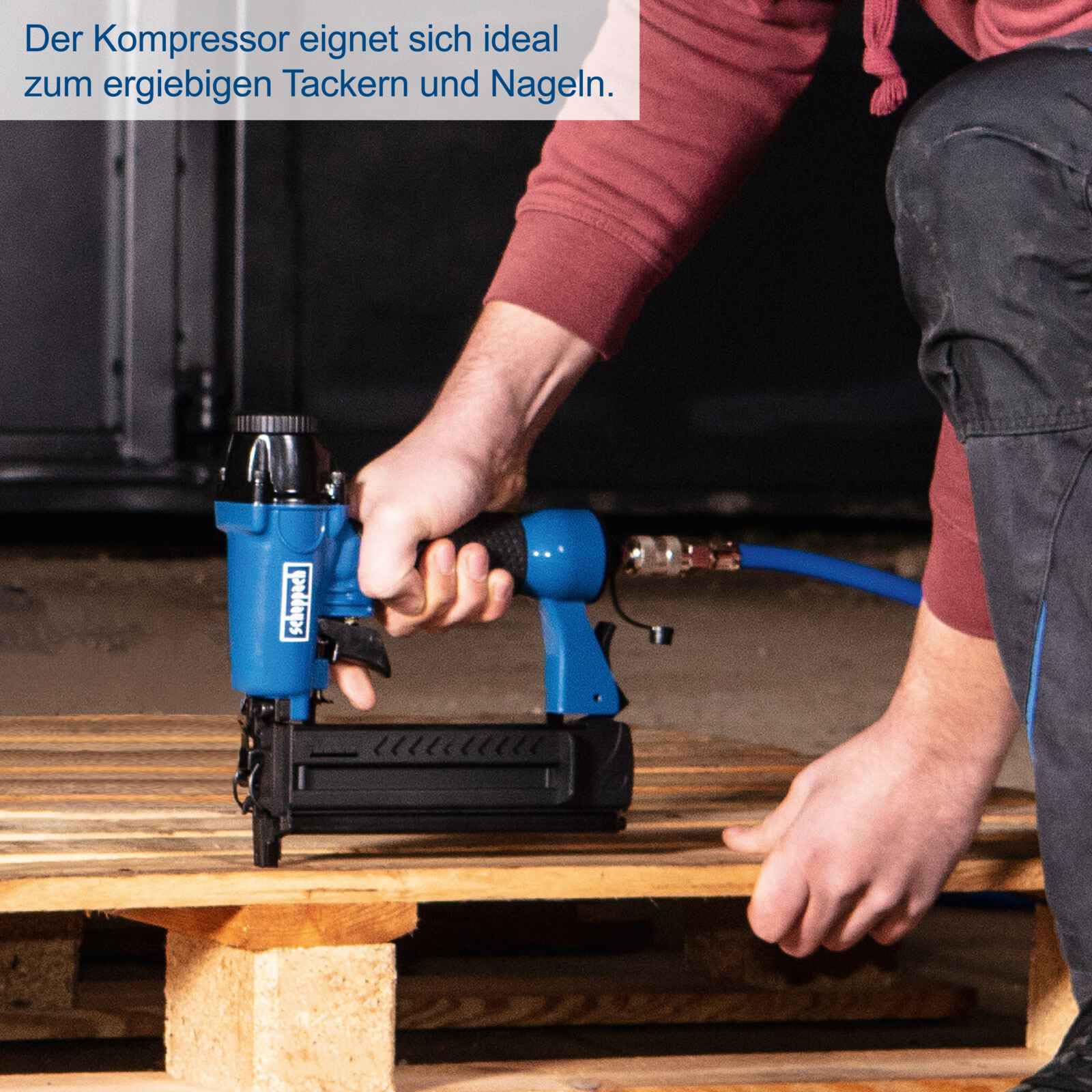 Scheppach HC24V Kompressor, 1500W, 24L, 10 bar, 180 l/min, ölfrei, stehend mit Tragegriff, inkl. Manometer