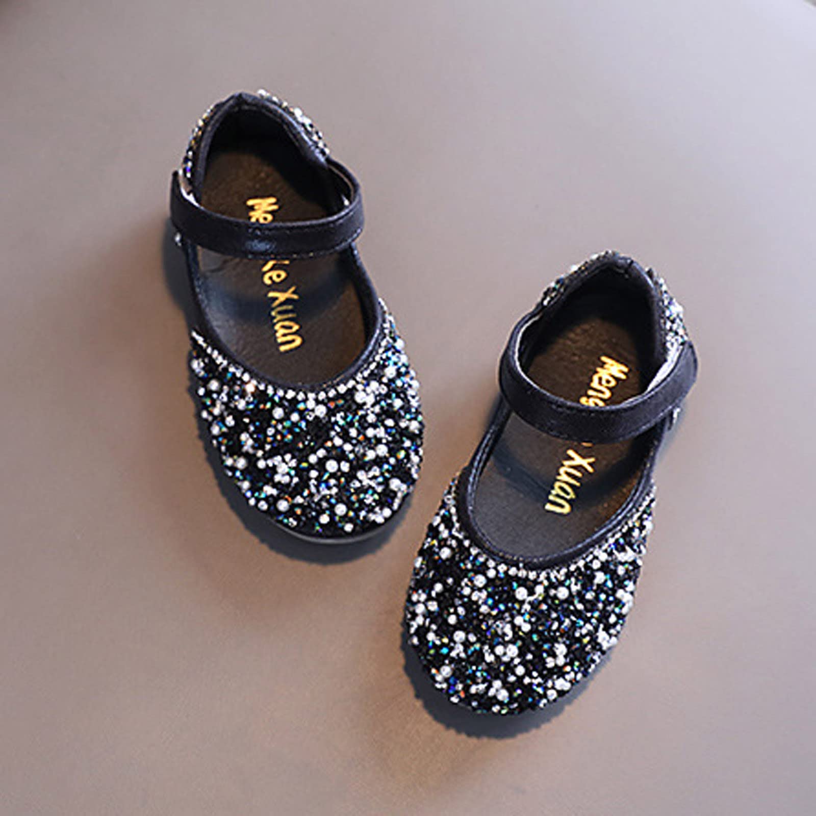Mädchen Pailletten Kristall Prinzessinnen Schuhe Mary Jane Festliche Kleidschuhe Rutschfeste Weichen Sohlen Fasching Party Hochzeit Ballerina Schuhe Kinder Abendschuhe