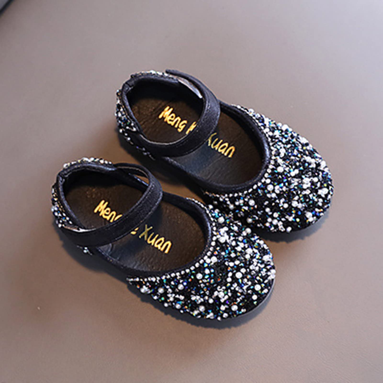 Mädchen Pailletten Kristall Prinzessinnen Schuhe Mary Jane Festliche Kleidschuhe Rutschfeste Weichen Sohlen Fasching Party Hochzeit Ballerina Schuhe Kinder Abendschuhe