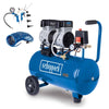 Scheppach HC26Si Ultra Silent Kompressor, 24L, 1100W, 8 bar, 66 dB, ölfrei, 162 l/min, Doppelzylinder, inkl. 14-tlg Zubehörset