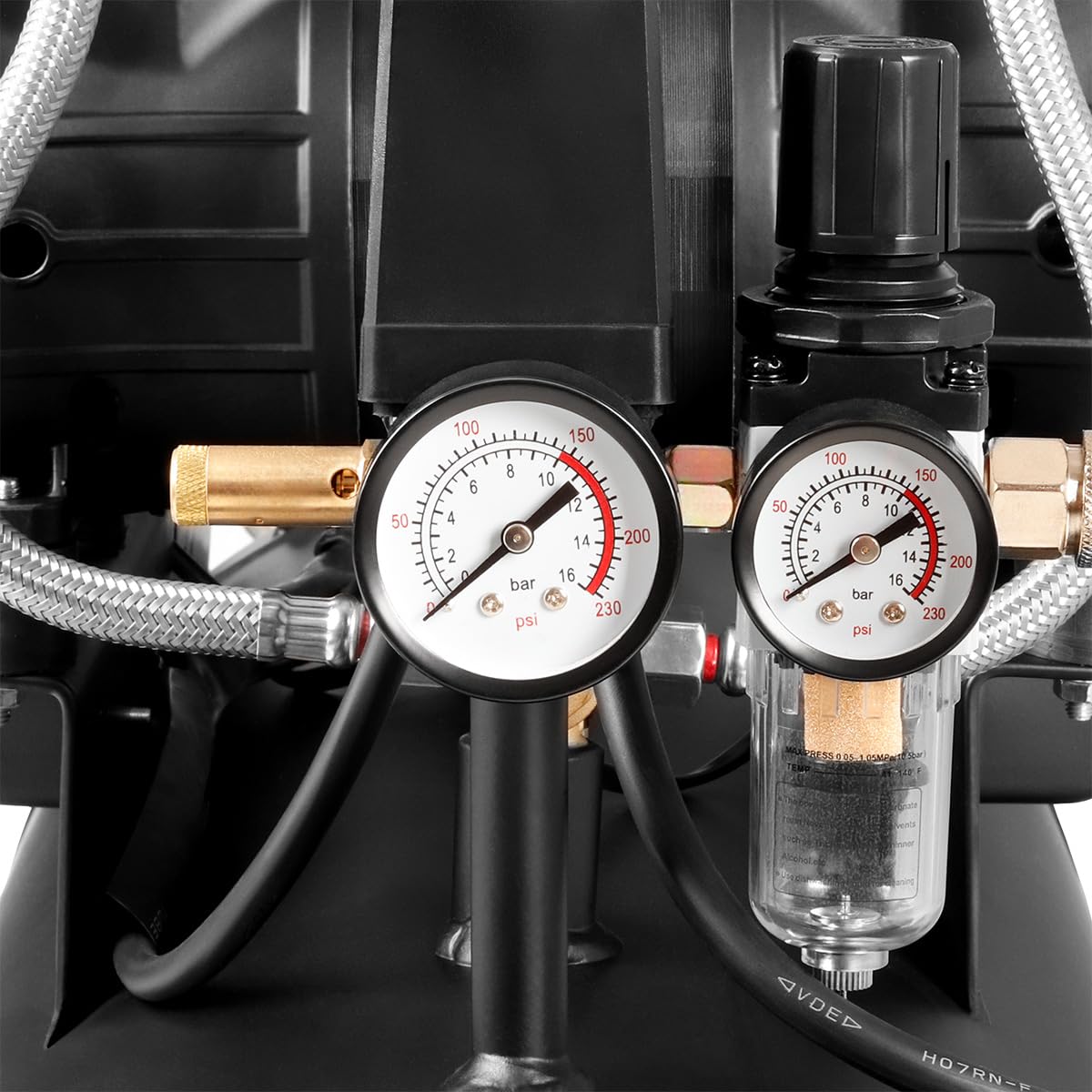 STAHLWERK Silent Kompressor ST-310 Pro, 30L, 2,1PS, 1,6kW, 210 l/min, 10 bar, ölfrei, leise, Brushless-Motor
