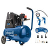 Scheppach HC25o Kompressor, 1100W, 24L, 8 bar, 165 l/min, ölfrei, mit Druckminderer, 13-tlg. Set & 5m Spiralschlauch