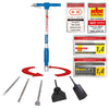 Scheppach Druckluft-Spaten Aero²Spade, 27 J, 6,3 bar, Schnellwechselsystem, inkl. 5 Aufsätze, Kombi-Drucklufthammer/Meißel