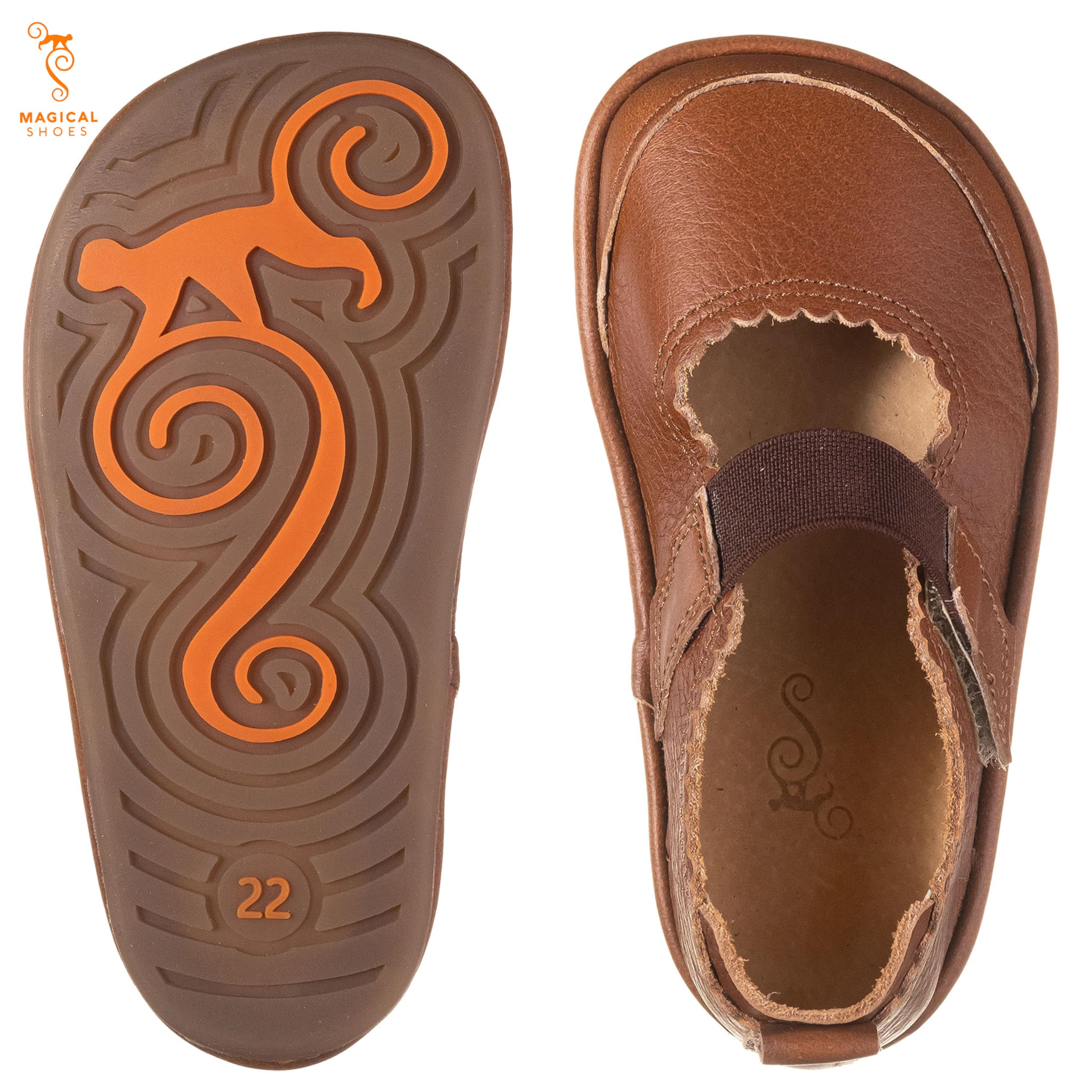 Magical Shoes Elegante Barfußschuhe für Mädchen, leichte Minimalschuhe weich flexibel, Flache Schuhe Ballerinas, Barefoot Kid Girl